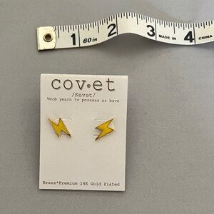 Covet Gold Lightning Bolt Earrings